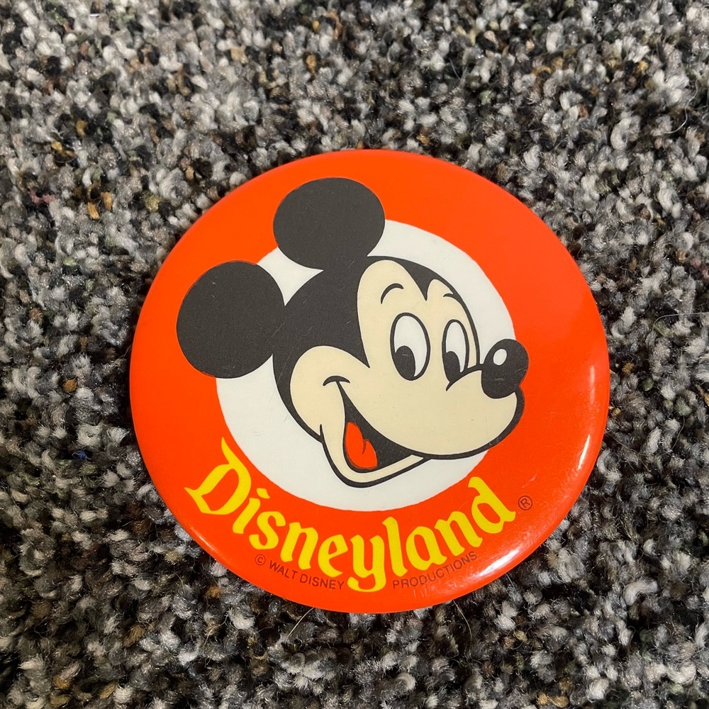 Large Vintage Disneyland Button Pin